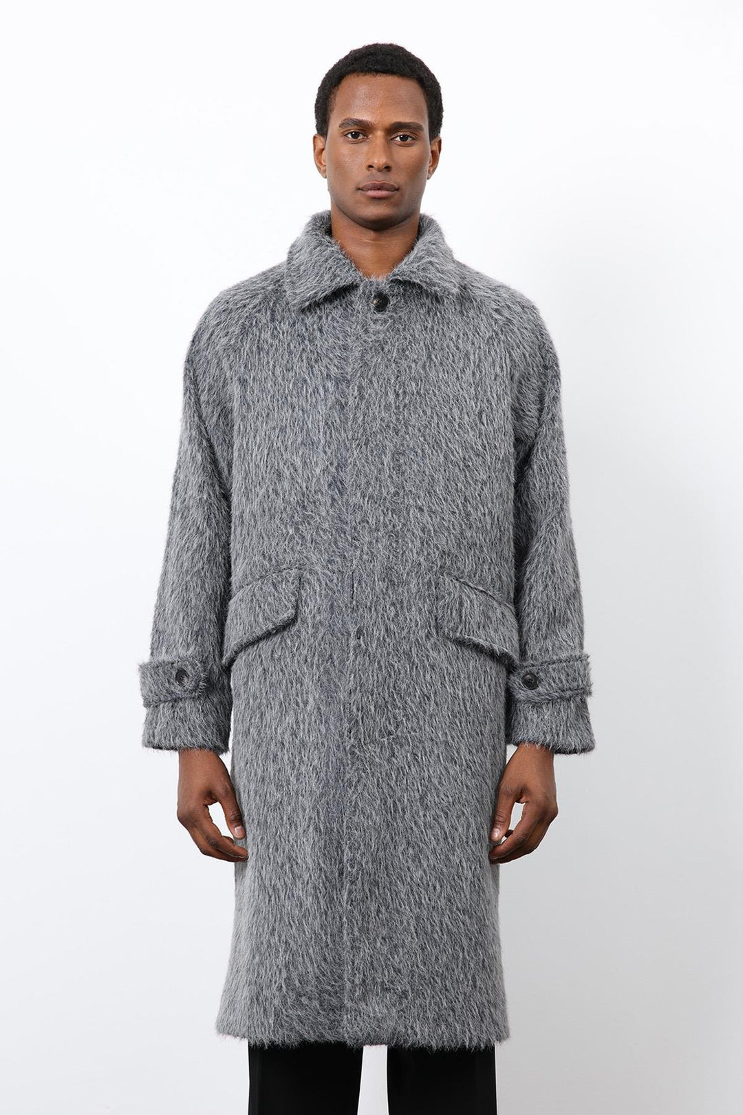 ANT Antioch Anthracite Faux Fur Men's Coat - Lower Paxton