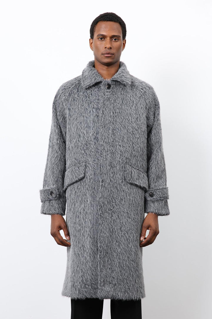 ANT Antioch Anthracite Faux Fur Men's Coat - Lower Paxton