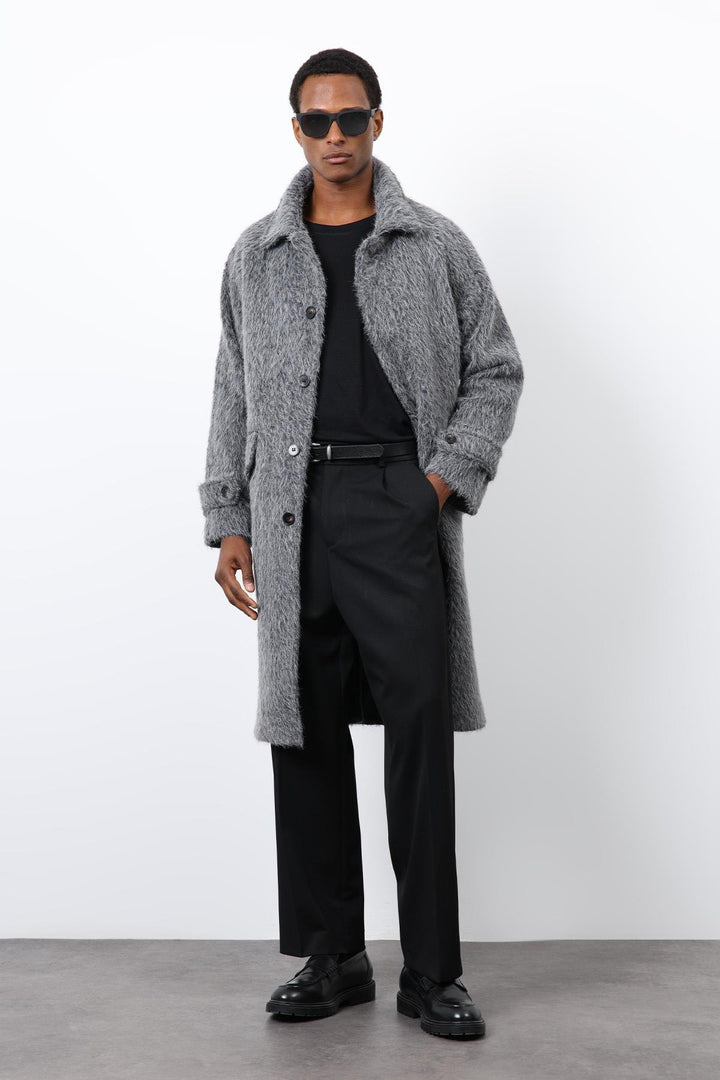ANT Antioch Anthracite Faux Fur Men's Coat - Lower Paxton