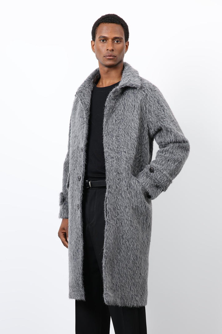 ANT Antioch Anthracite Faux Fur Men's Coat - Lower Paxton