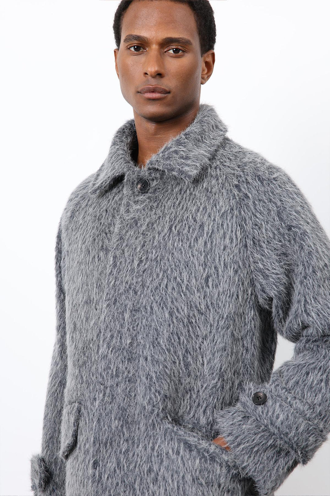 ANT Antioch Anthracite Faux Fur Men's Coat - Lower Paxton