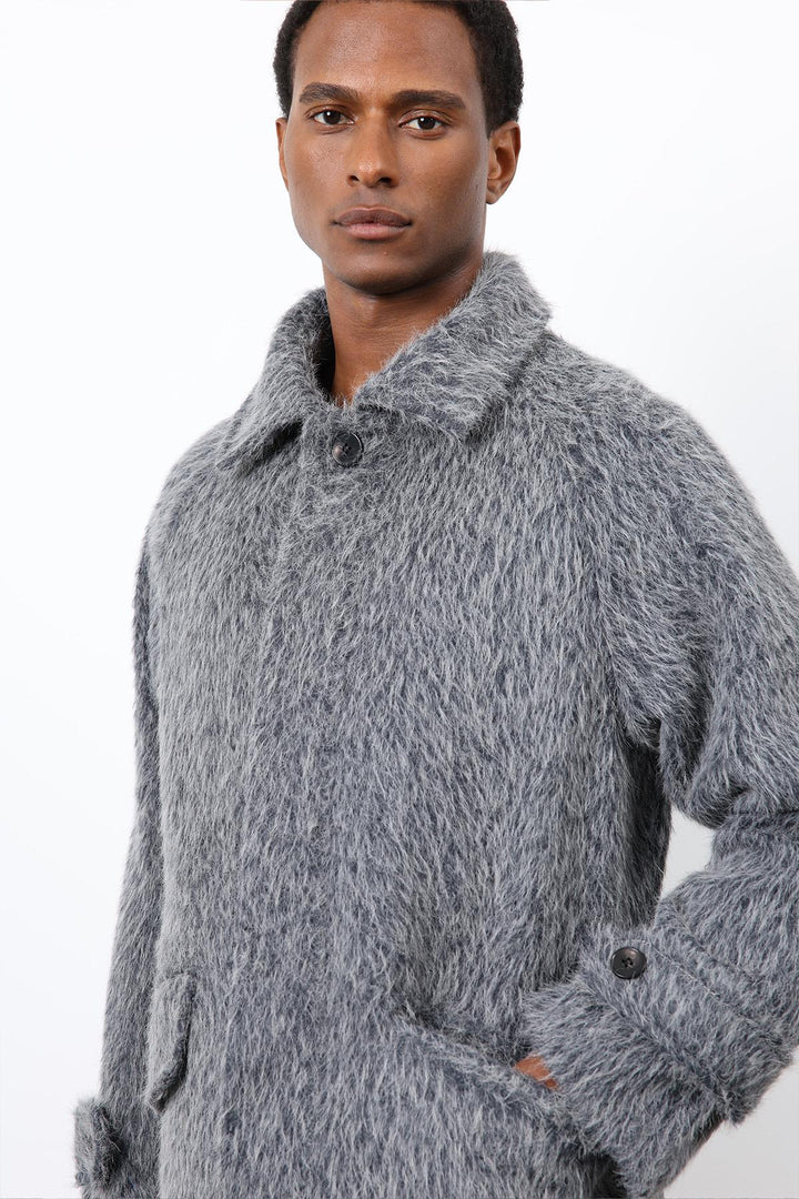 ANT Antioch Anthracite Faux Fur Men's Coat - Lower Paxton