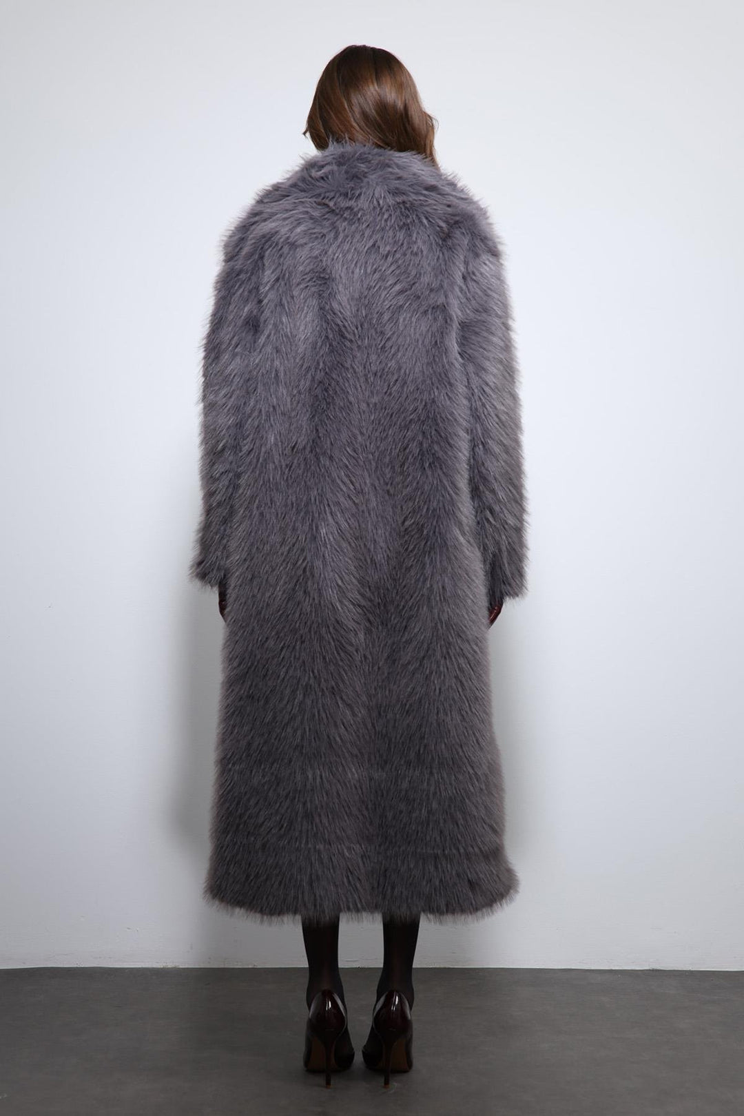 ANT Antioch Anthracite Faux Fur Long Coat - Ludwigshafen