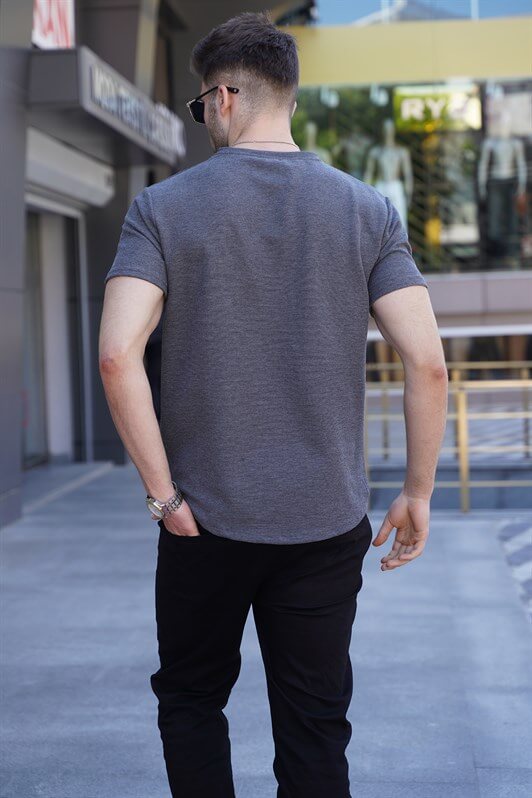MDX Anthracite Waffle Fabric Basic T-shirt 5883 - Seixal