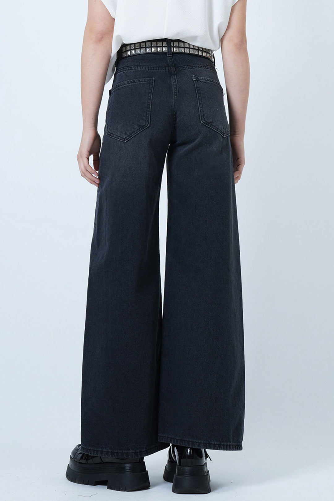 Anthracite High Waist 5 Pocket Baggy Jeans BCHNW-251207 - Shrewsbury
