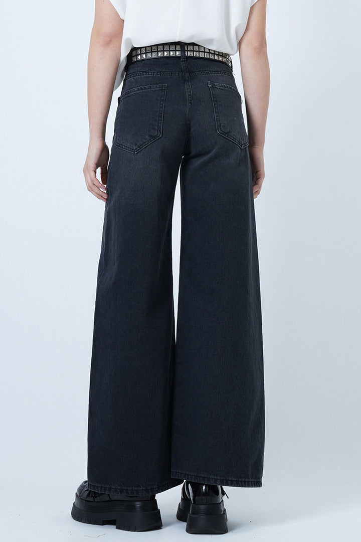 Anthracite High Waist 5 Pocket Baggy Jeans BCHNW-251207 - Shrewsbury