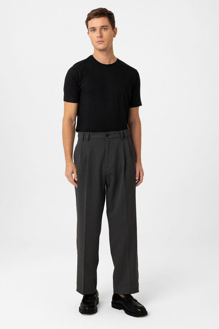 ANT Yüksel Bel Relax Fit Pleated Men's Pants - Santa Cruz