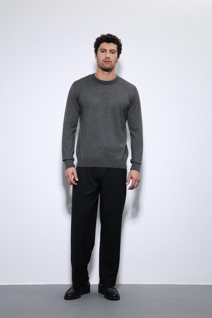 ANT Antioch Antrasit Yumuşak Dokulu Basic Erkek Kazak - Gronau