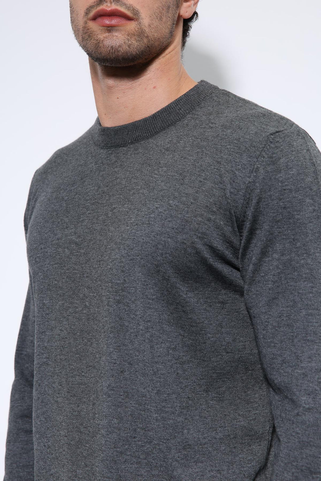 ANT Antioch Antrasit Yumuşak Dokulu Basic Erkek Kazak - Gronau