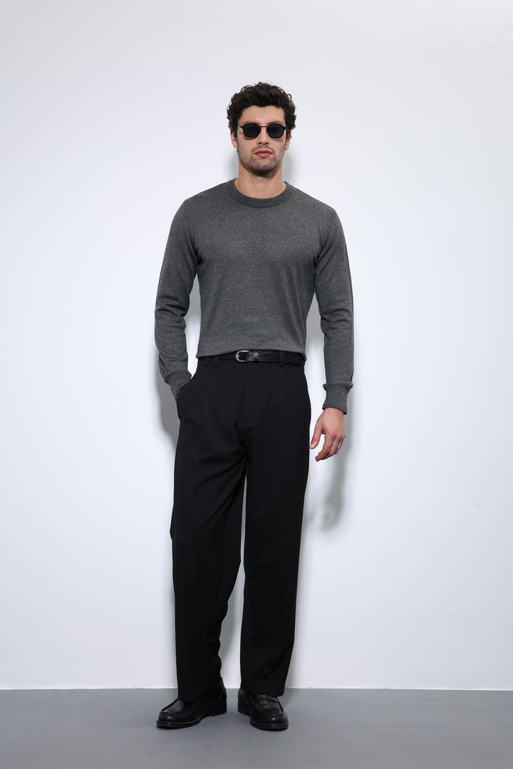 ANT Antioch Antrasit Yumuşak Dokulu Basic Erkek Kazak - Gronau