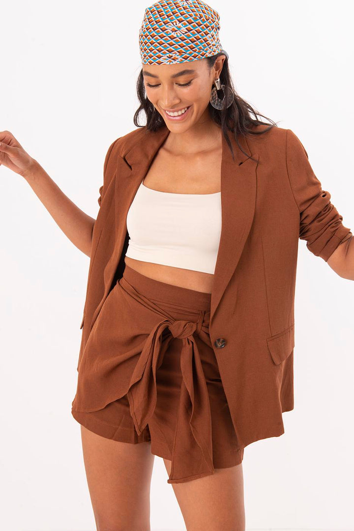 BSL Women Wrap Linen Short - The Colony