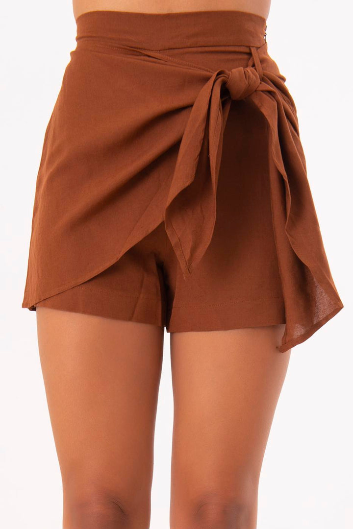 BSL Women Wrap Linen Short - The Colony