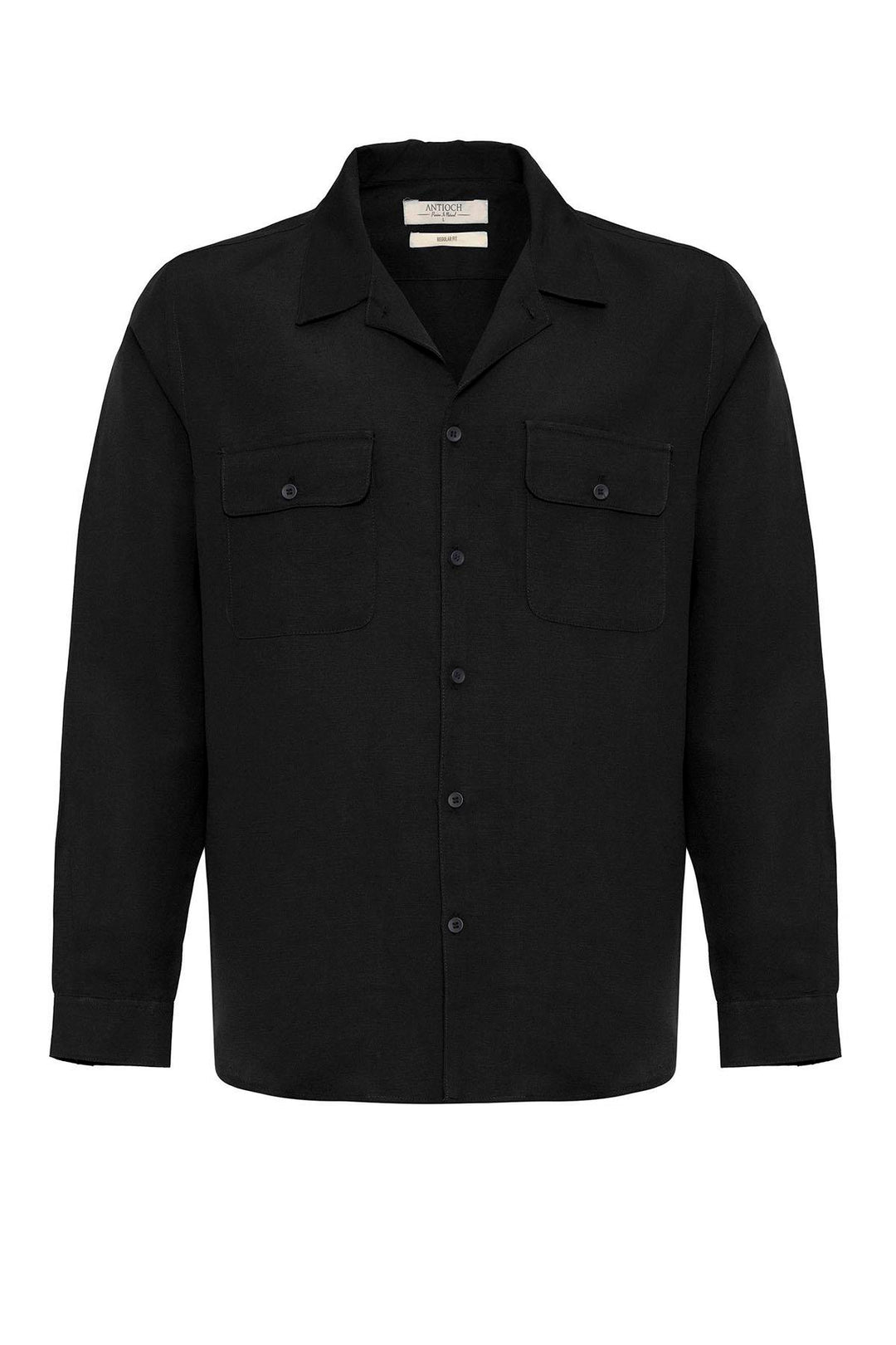 ANT Camp  Collar Linen Blend Long Sleeve Men's Shirt - Willenhall