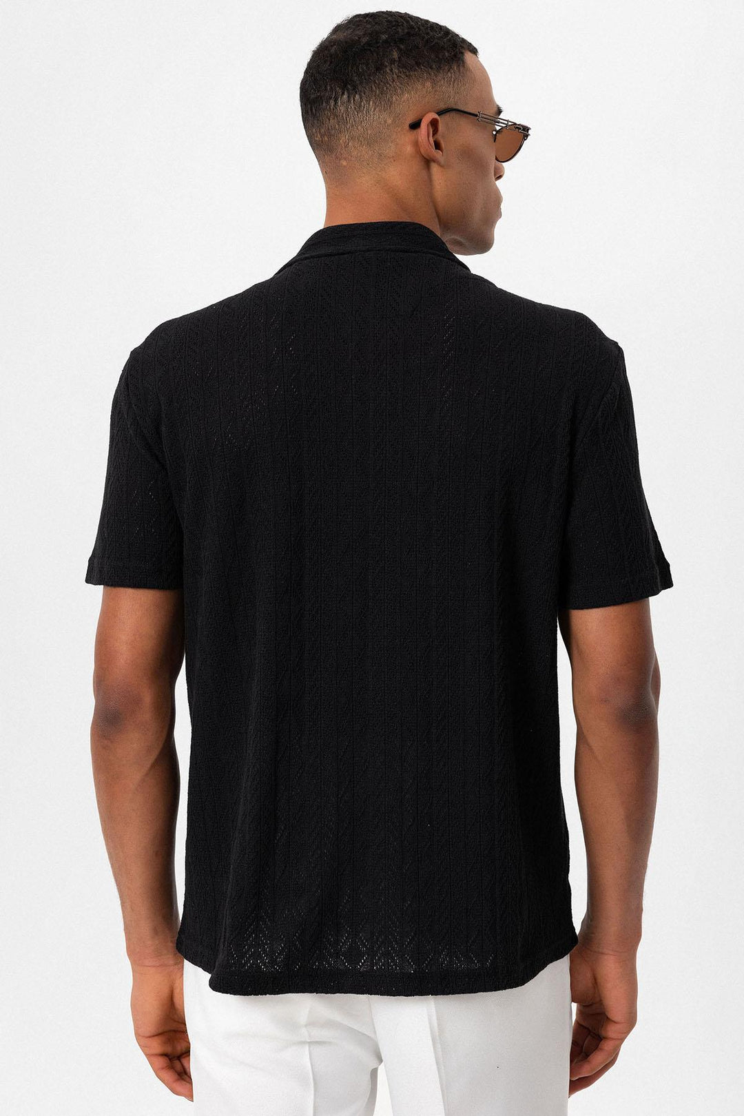 ANT Camp  Collar Knitted Patterned Men's Shirt - Melito di Napoli