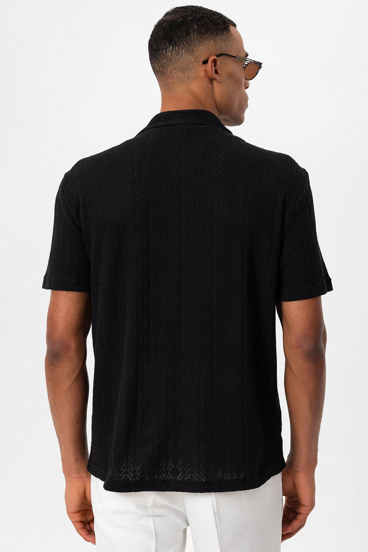 ANT Camp  Collar Knitted Patterned Men's Shirt - Melito di Napoli