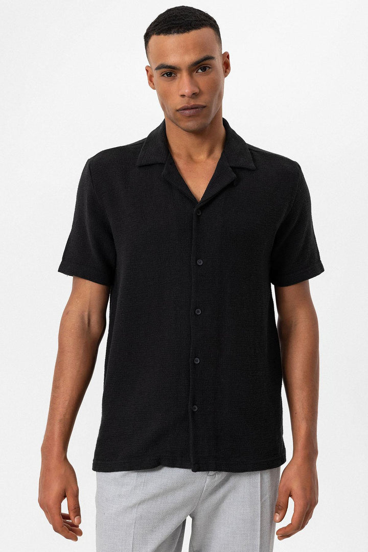 ANT Camp  Collar Knitted Textured Men's Shirt - Ioánnina