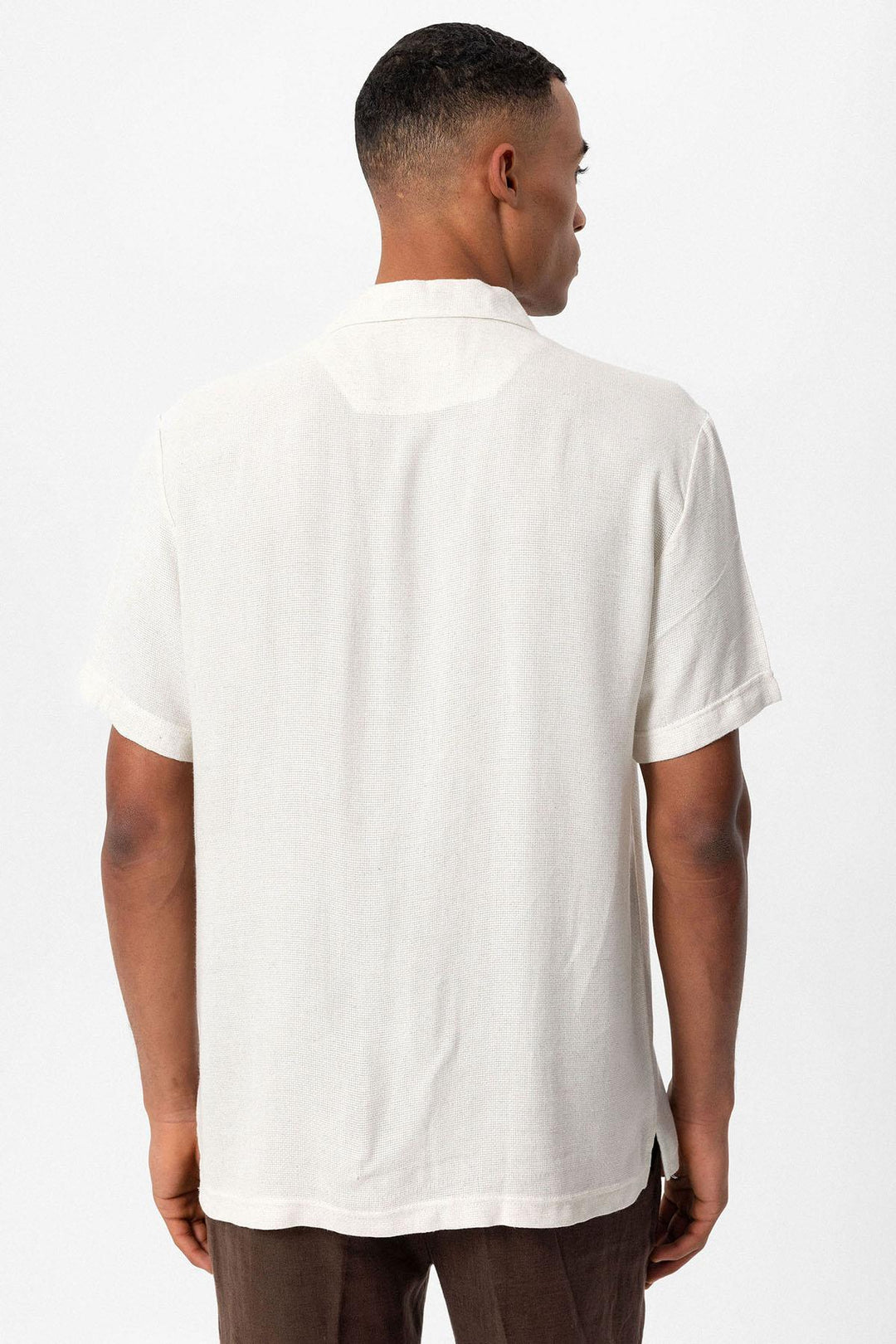 ANT Camp  Collar Knitted Textured Men's Shirt - Borgerhout