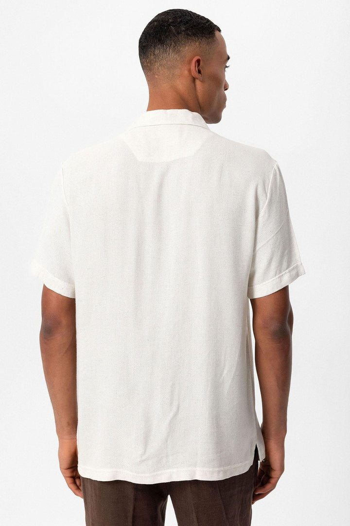 ANT Camp  Collar Knitted Textured Men's Shirt - Borgerhout