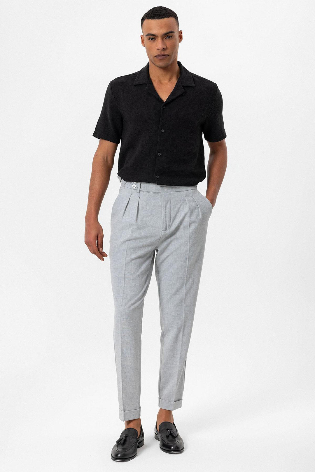 ANT Camp  Collar Knitted Textured Men's Shirt - Ioánnina