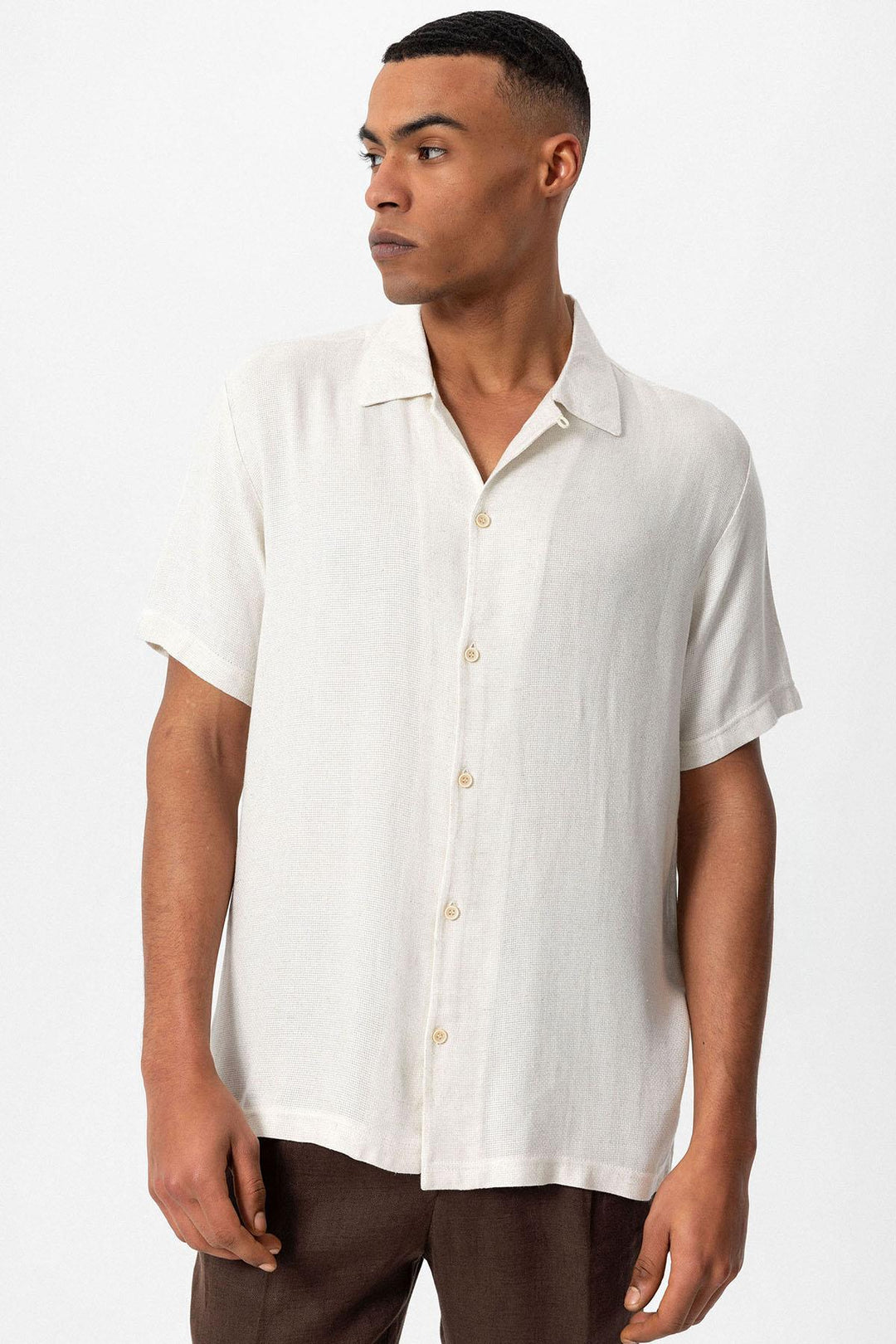 ANT Camp  Collar Knitted Textured Men's Shirt - Borgerhout