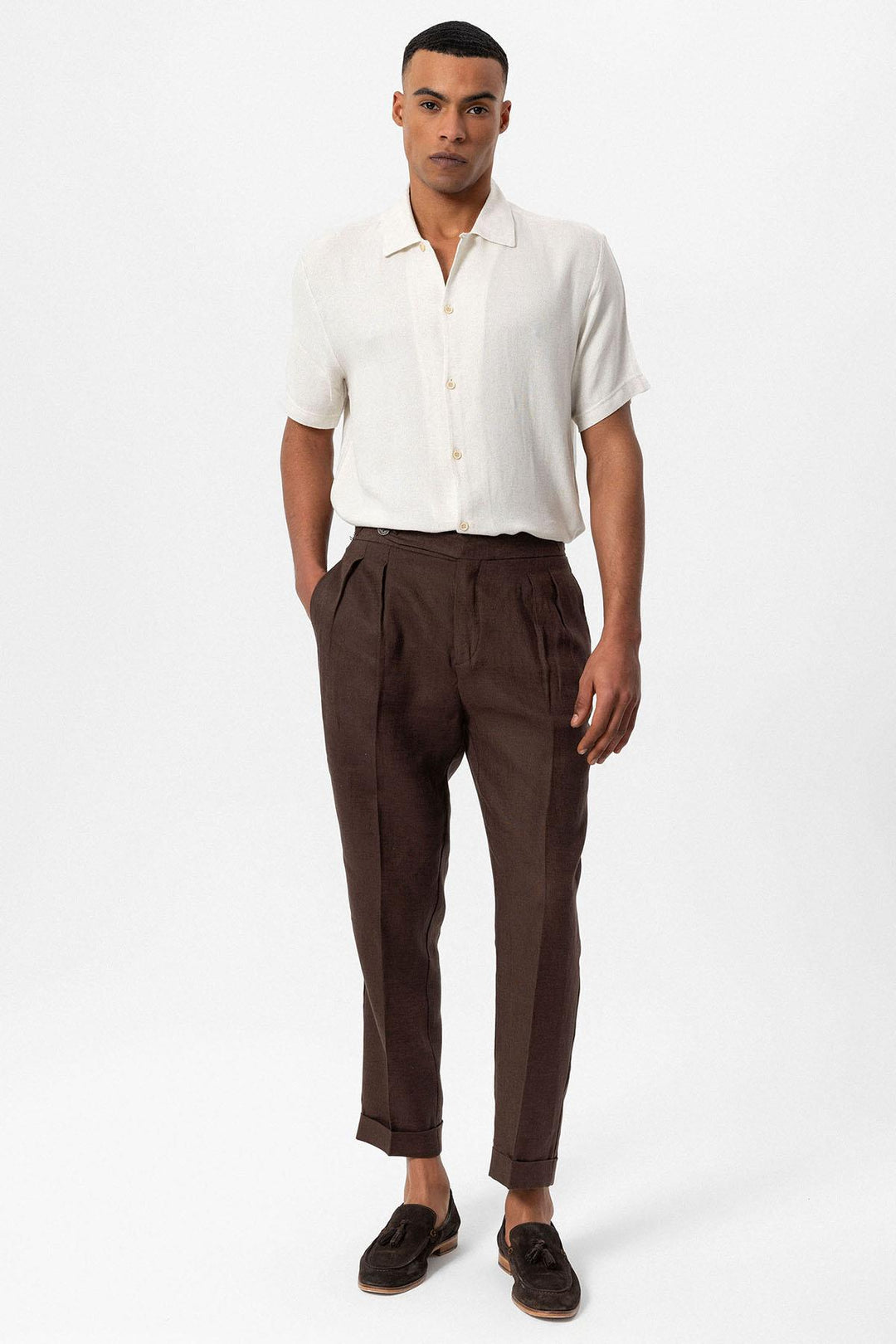 ANT Camp  Collar Knitted Textured Men's Shirt - Borgerhout