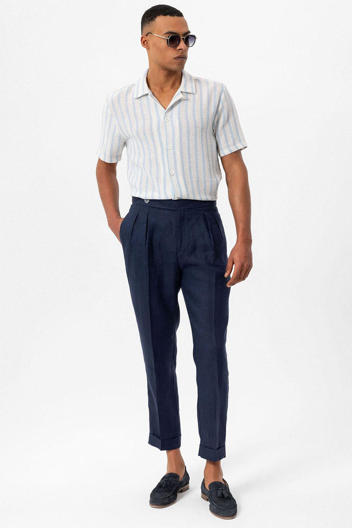 ANT Camp  Collar Knitted Short Sleeve Men's Shirt - Manresa