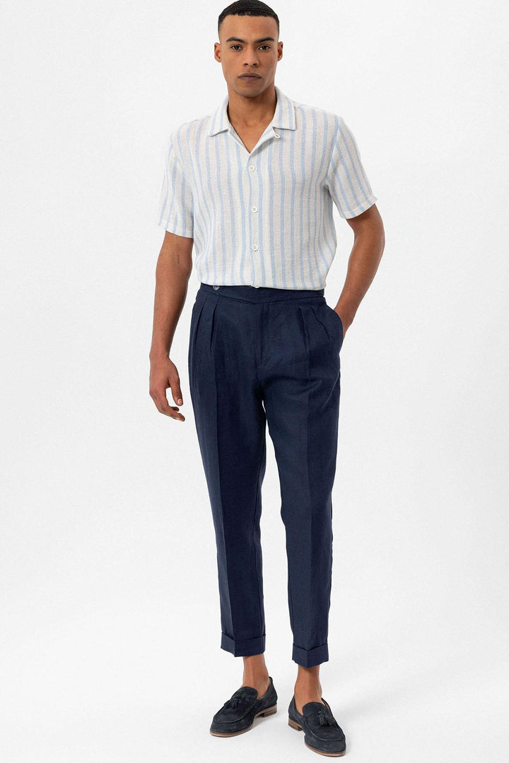 ANT Camp  Collar Knitted Short Sleeve Men's Shirt - Manresa