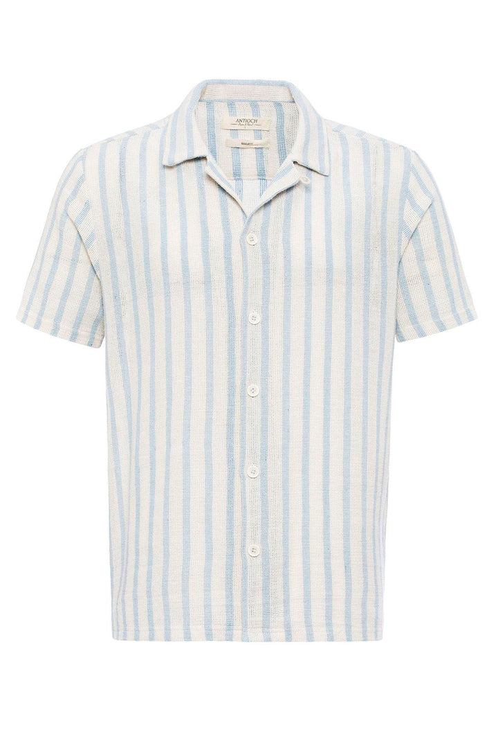 ANT Camp  Collar Knitted Short Sleeve Men's Shirt - Manresa