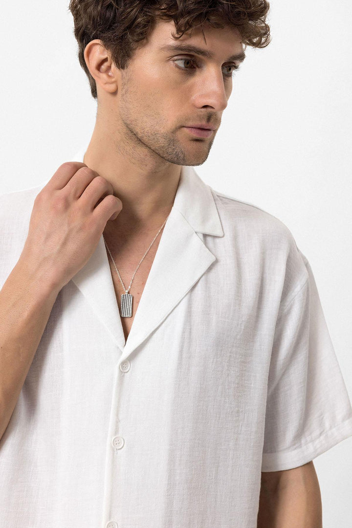 ANT Oversized Short Sleeve Men's Shirt with Apach Collar - Reşiţa