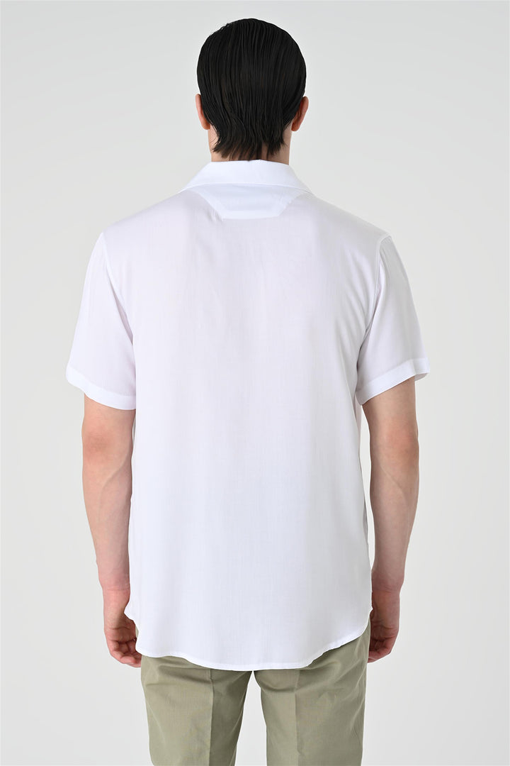 ANT Oversized Short Sleeve Men's Shirt with Applique Collar - Dnipro