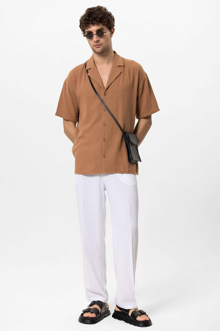 ANT Oversized Short Sleeve Men's Shirt with Apach Collar - Tonbridge
