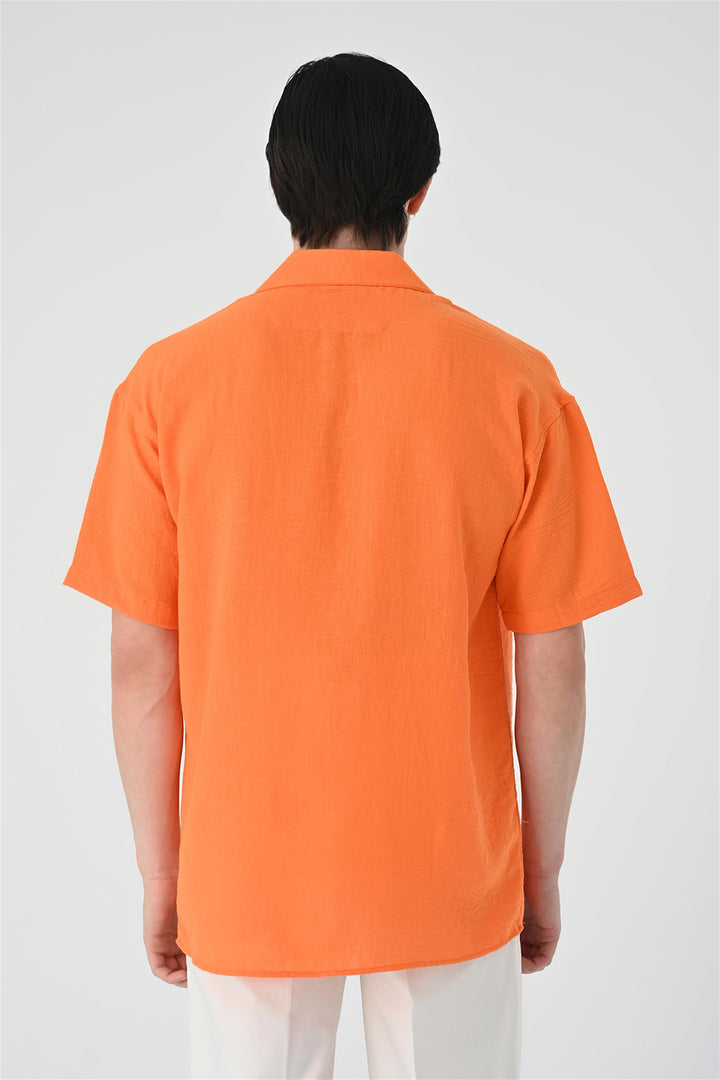 ANT Oversized Short Sleeve Men's Shirt with Apach Collar - Skenderaj