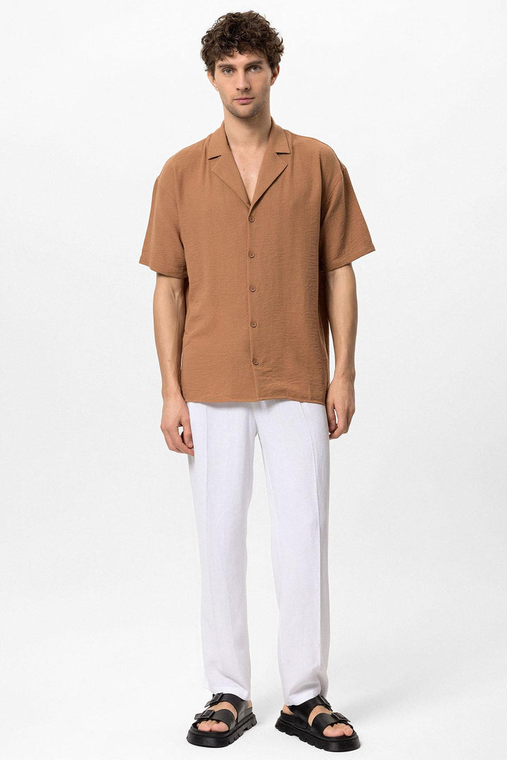 ANT Oversized Short Sleeve Men's Shirt with Apach Collar - Tonbridge