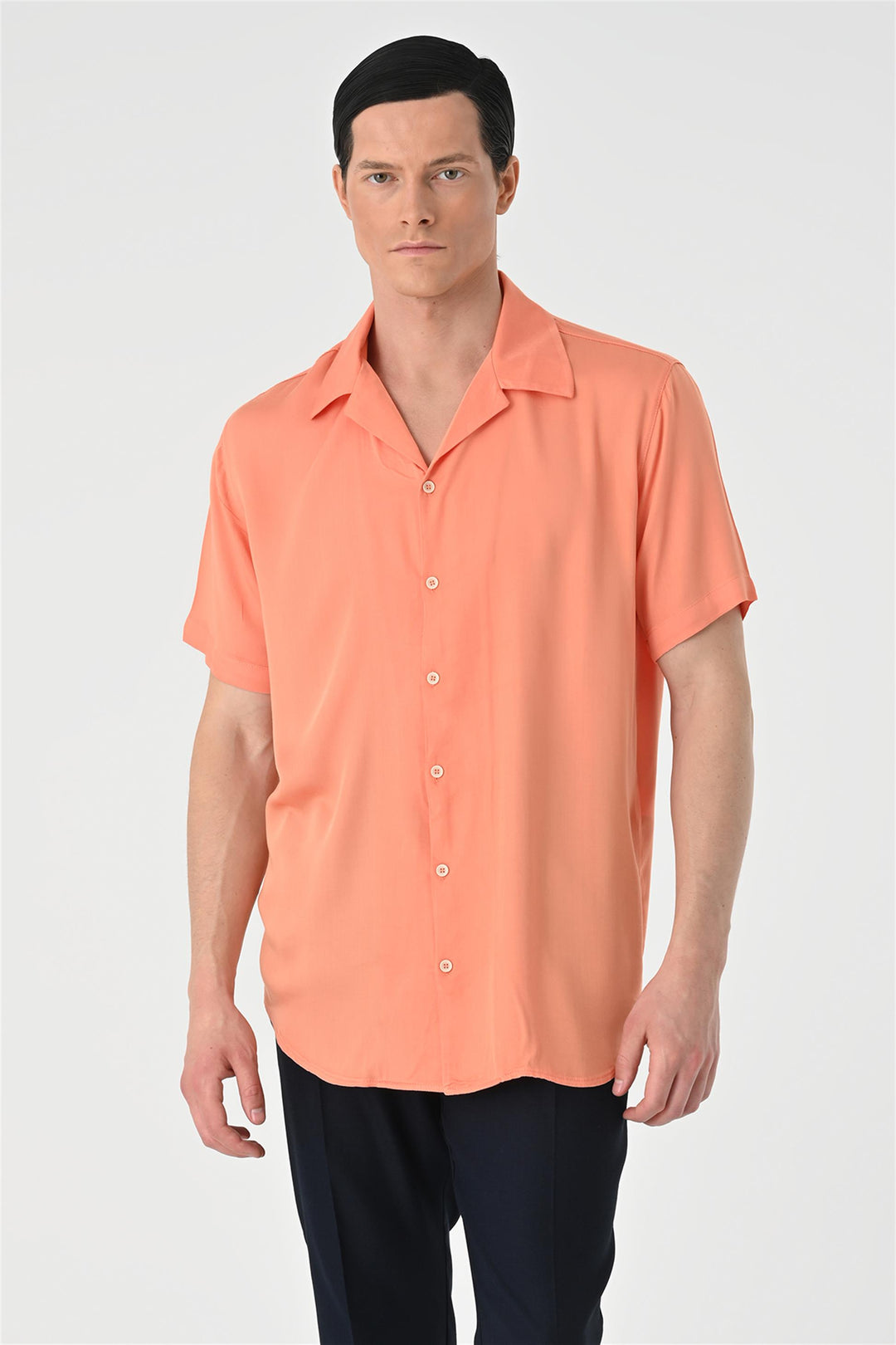 ANT Oversized Short Sleeve Men's Shirt with Applique Collar - Ponte de Lima