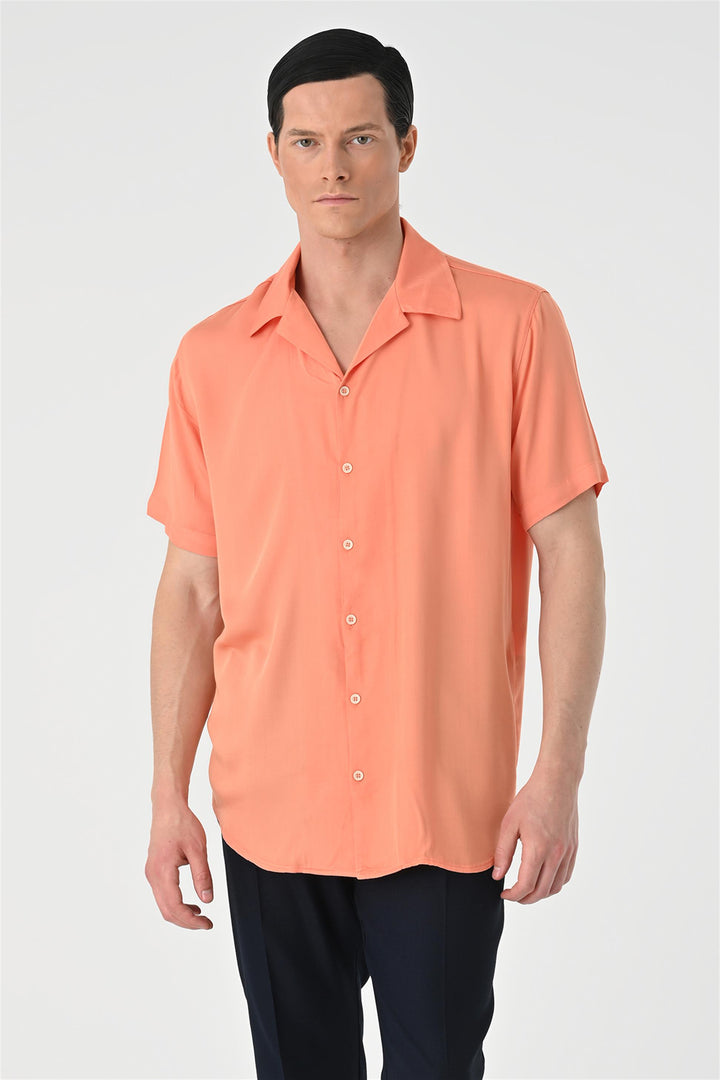 ANT Oversized Short Sleeve Men's Shirt with Applique Collar - Ponte de Lima
