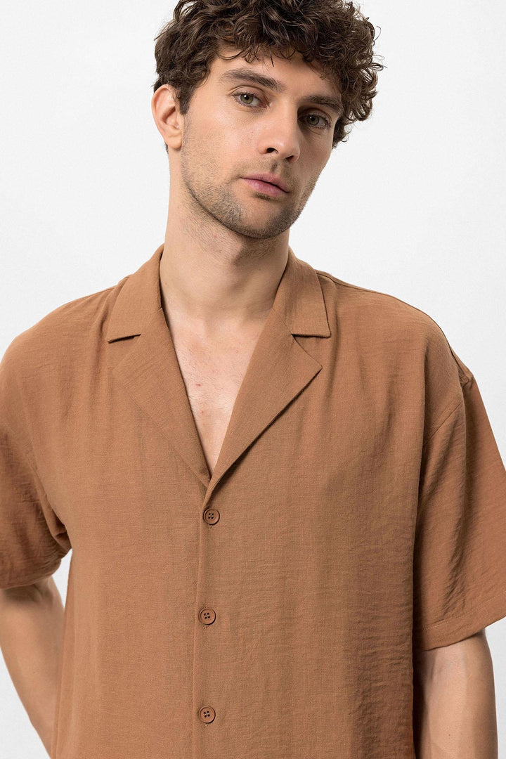 ANT Oversized Short Sleeve Men's Shirt with Apach Collar - Tonbridge