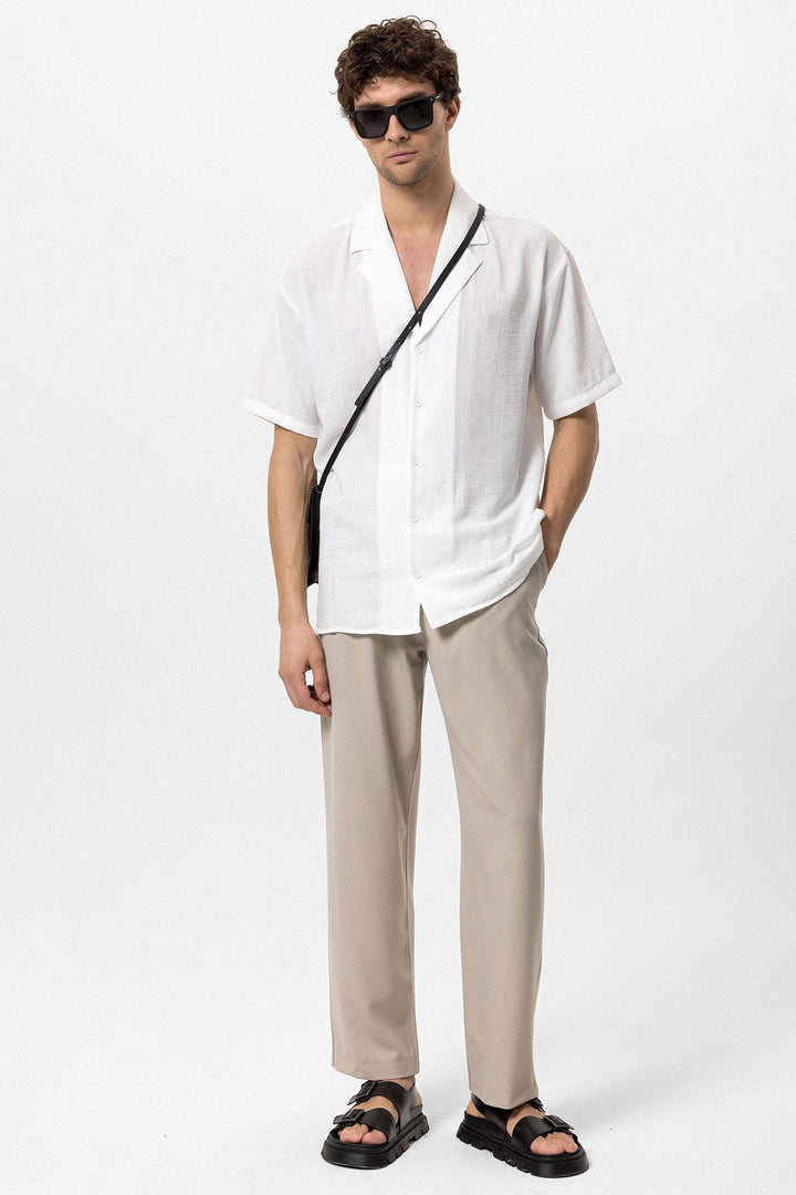 ANT Oversized Short Sleeve Men's Shirt with Apach Collar - Reşiţa