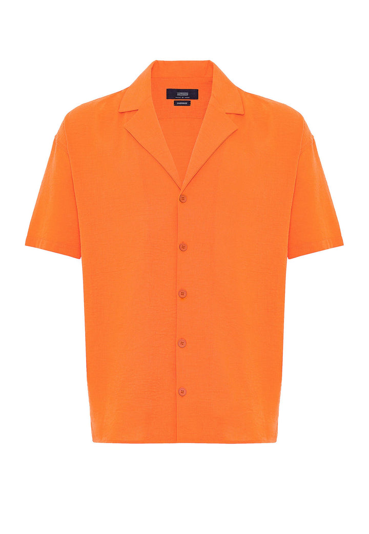 ANT Oversized Short Sleeve Men's Shirt with Apach Collar - Skenderaj