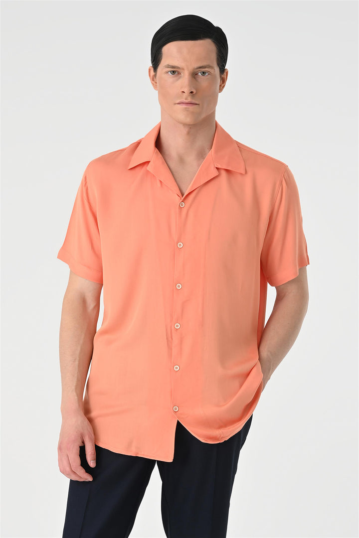 ANT Oversized Short Sleeve Men's Shirt with Applique Collar - Ponte de Lima