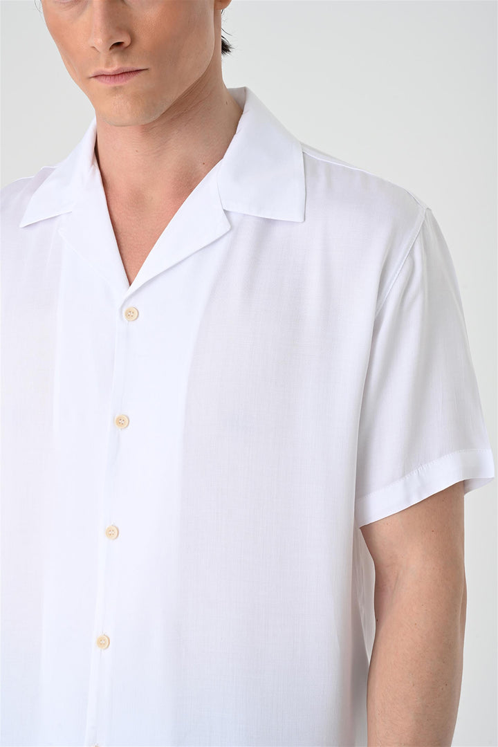 ANT Oversized Short Sleeve Men's Shirt with Applique Collar - Dnipro