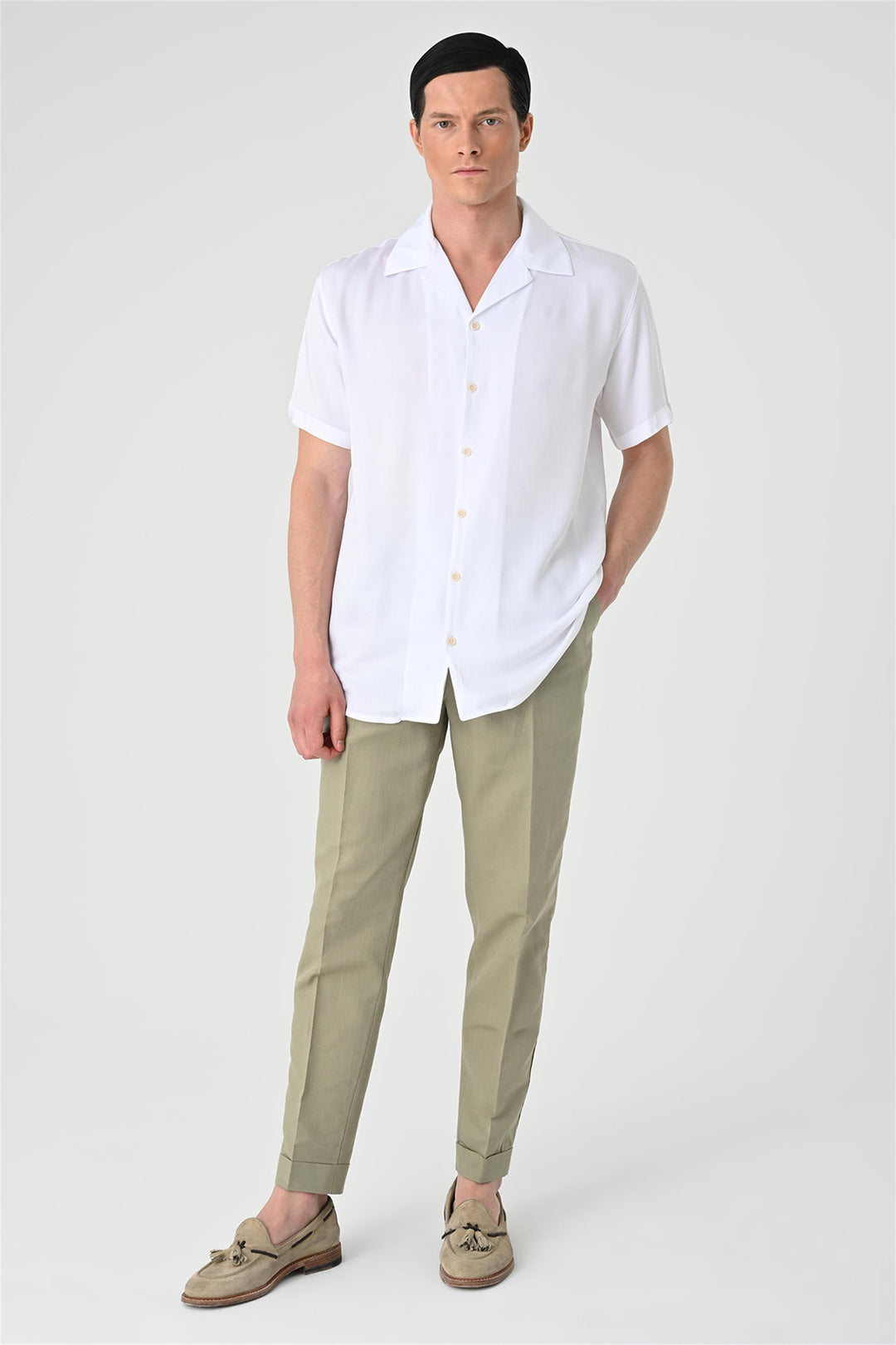 ANT Oversized Short Sleeve Men's Shirt with Applique Collar - Dnipro