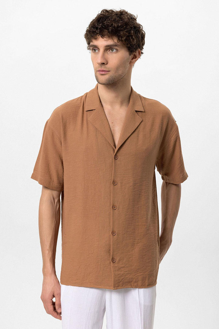ANT Oversized Short Sleeve Men's Shirt with Apach Collar - Tonbridge