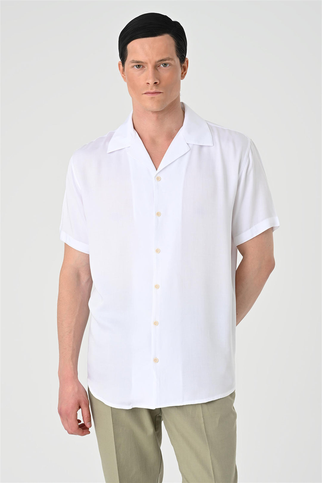 ANT Oversized Short Sleeve Men's Shirt with Applique Collar - Dnipro