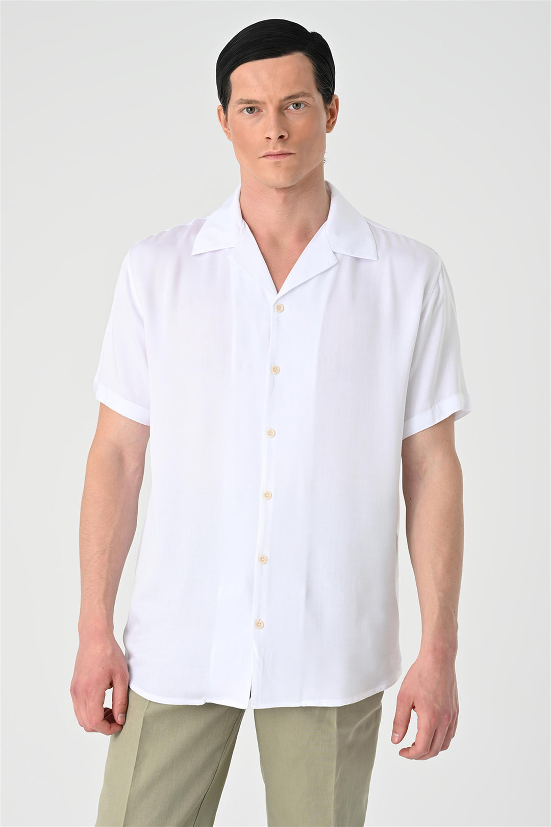 ANT Oversized Short Sleeve Men's Shirt with Applique Collar - Dnipro