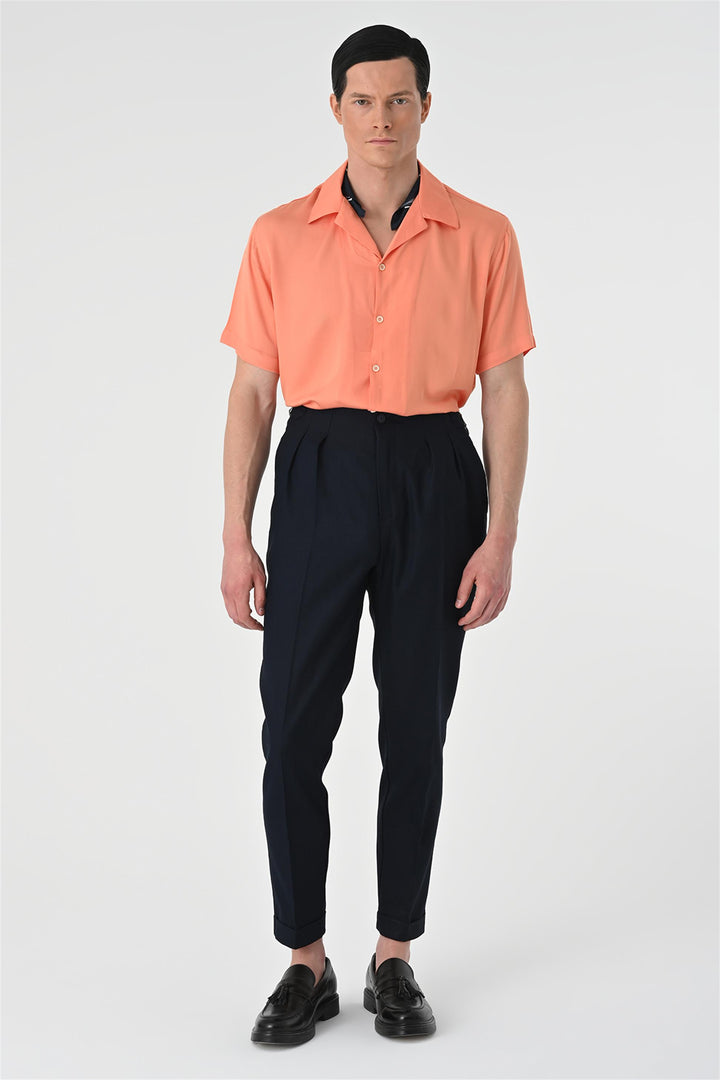 ANT Oversized Short Sleeve Men's Shirt with Applique Collar - Ponte de Lima