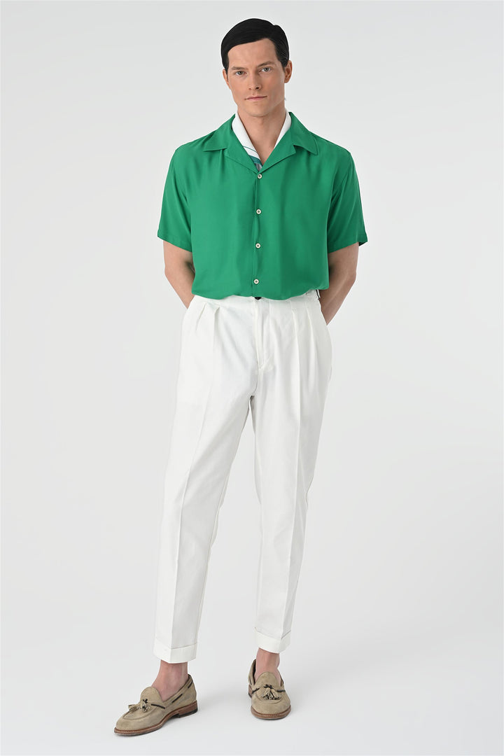 ANT Oversized Short Sleeve Men's Shirt with Applique Collar - Jacksonville