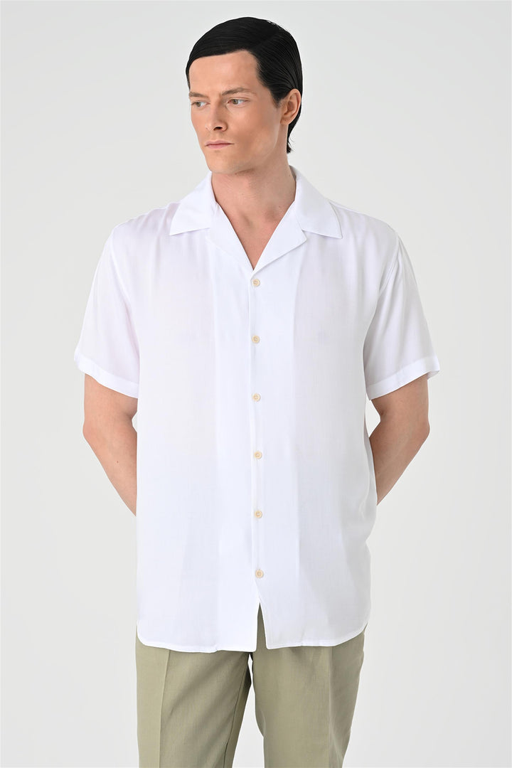 ANT Oversized Short Sleeve Men's Shirt with Applique Collar - Dnipro