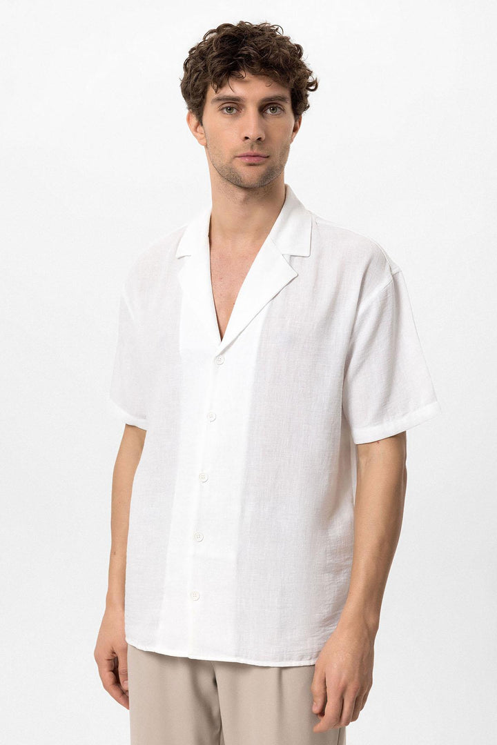 ANT Oversized Short Sleeve Men's Shirt with Apach Collar - Reşiţa