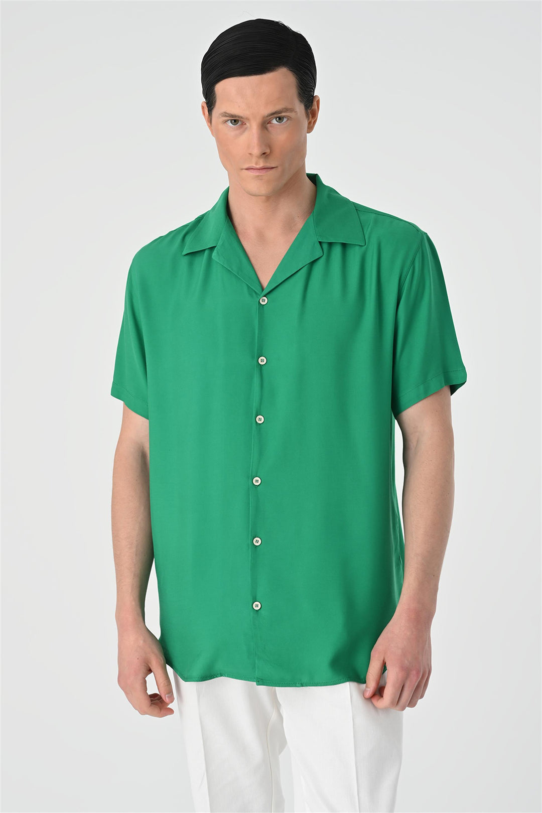 ANT Oversized Short Sleeve Men's Shirt with Applique Collar - Jacksonville