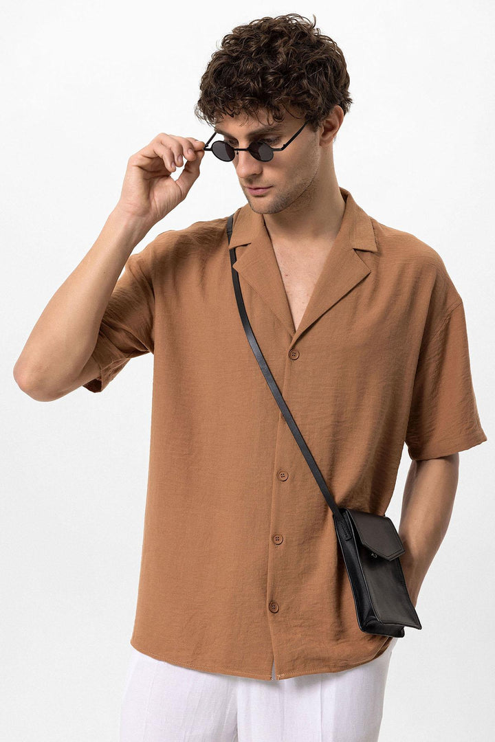 ANT Oversized Short Sleeve Men's Shirt with Apach Collar - Tonbridge